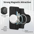 thumbnail image 4 of for Samsung Galaxy S25 Ultra Phone Case, Detachable Magnetic Wallet, Card Slot Pocket Zipper Retro PU Leather Flip Folio Case Compatible with Kickstand Magsafe for Samsung Galaxy S25 Ultra, Black, 4 of 6