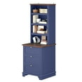 thumbnail image 3 of Uforic 71" Tall Bookcases with 3 Drawers& 4 Shelves, Storage bookshelf Display Shelf for Home Office, Blue, 3 of 9
