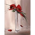 thumbnail image 2 of Tramoni, Oliver 19x24 Black Ornate Wood Framed with Double Matting Museum Art Print Titled - Les fleurs rouges II, 2 of 4