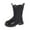 Y2-Black, variant on newwalpole Girls Combat Boots Side Zipper Ankle Booties Toddler/Little Kid/Big Kid Black for Size 12.5