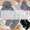 thumbnail image 3 of UAYOTSE Baby Boys Waffle Knit Hoodie Set Striped Patch Pocket Sweatshirt Jogger Pants Fall Winter Wear Size 6-9 Months, 3 of 8