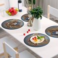 thumbnail image 6 of Ryvnso Eagle with Flag Round Plate Mats Dining Table Placemat Set of 4 for Holiday Decoration, 6 of 7