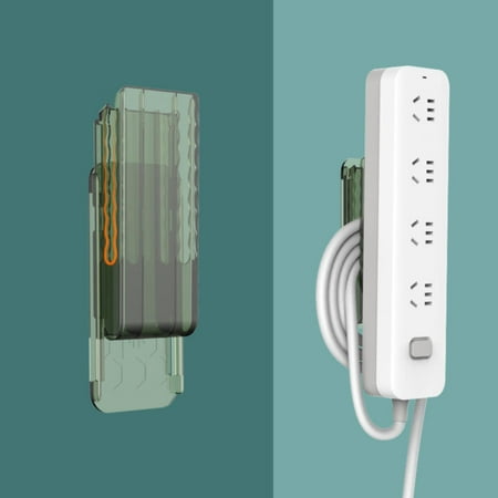 

Ncandy Clearance Sale dorm room Essentials 606 Punch Power Strip Holder Wall Mounted Power Strip Storage Cable Router Socket Power Strip adhesive hooks