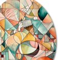 thumbnail image 3 of Designart "Color s Geometric Dance" Modern Geometric Round Metal Art, 3 of 5