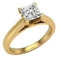 thumbnail image 1 of Diamond Engagement Rings For Women GIA Certified Princess Solitaire Diamond Ring 14K Gold 0.50 Carat (J,SI), 1 of 7