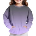 thumbnail image 5 of Erwazi Kids Athletic Sweatshirts with Pockets Boys Girls Casual Long Sleeve No Hoodies Sweatshirt Soft Warm Fall Winter Trendy Pullover Tops, 5 of 6