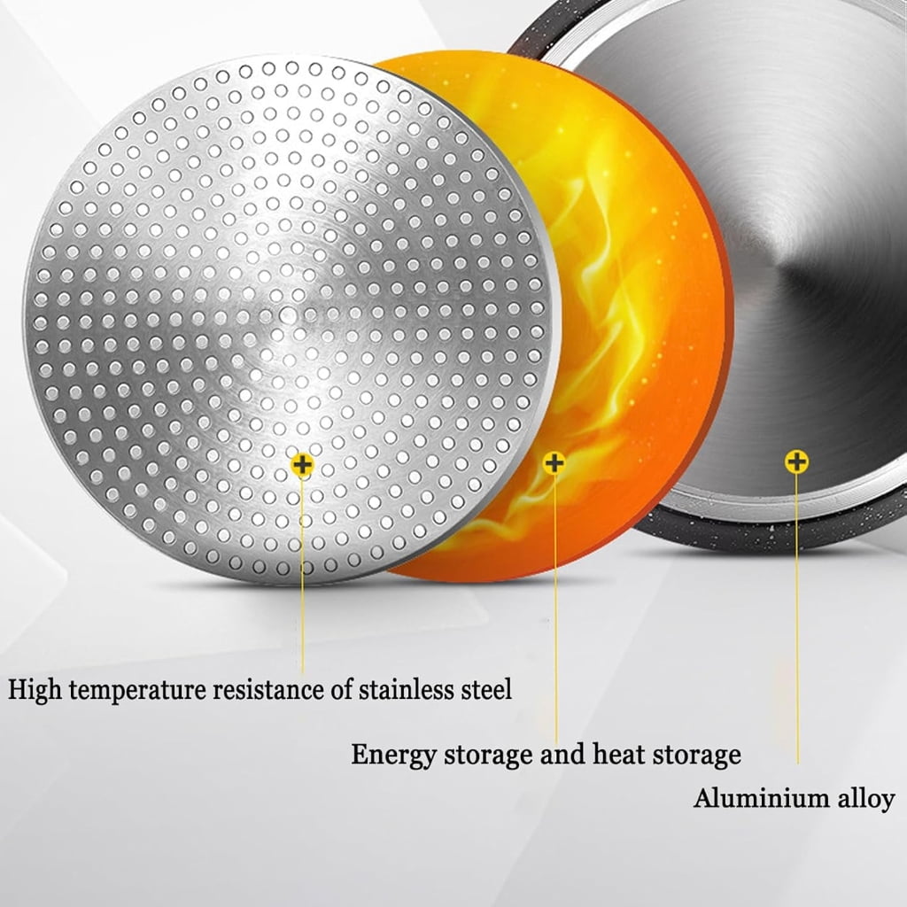 Cooking Aluminum Frying Pan 3 Size Nonstick Skillets Requires Less Oil Nonslip Grip Homes Kitchen Essential