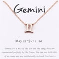 thumbnail image 3 of Collar COLGANTE Qarigey de Doce signos del zodiaco Geminis en oro rosa, 3 of 6