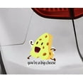 thumbnail image 3 of You are a Big Cheese Car Decal Sticker, Funny Cheese Icon Quote Sticker, Food Sticker, Snack Graffiti Humorous Decals for car, 6 x 6 inch…, 3 of 3
