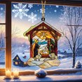 thumbnail image 3 of Nkmbld Christmas Ornaments Nativity Scene Suncatcher Stained Window Hanging Pendant Christmas Decorations for Tree Walls Windows Doors, 3 of 8