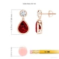 thumbnail image 2 of ANGARA Lab Grown 3.8 Ct Bezel-Set Ruby Teardrop Earrings for Women in 14K Rose Gold (Size-9x7mm) | July Birthstone, Birthday, Anniversary, Jewelry Gift for Women | Lab-Grown Ruby Earrings, 2 of 6