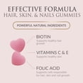 thumbnail image 5 of Hair Vitamins Gummies - Sugar Free Hair Growth Support Gummy with Biotin 5000 mcg Per Serving, Vitamin A, B12, C, D, E, Folic Acid - Supports Strong Beautiful Hair and Nails, Vegetarian - 120 Gummies, 5 of 9