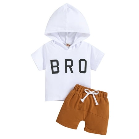 

2PCS Toddler Kids Baby Boy Hoodie T-shirt Tops Shorts Outfits Summer Clothes