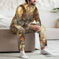 thumbnail image 7 of Sikiie Golden Horned White Dragon Mens Pajama Set, Soft Warm Long Sleeve Sleepwear, Cozy Button-Down Pjs for Men-Large, 7 of 7