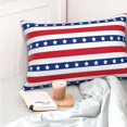 thumbnail image 6 of Kll American Patriotic Stars And Stripes Pillow Covers Envelope Closure,Super Soft And Cozy Fuzzy Fleece Pillow Case Cover 20"X30", 6 of 9