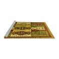 thumbnail image 2 of Ahgly Company Machine Washable Indoor Rectangle Abstract Yellow Modern Area Rugs, 2' x 4', 2 of 4