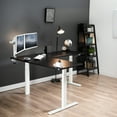 thumbnail image 3 of VIVO Electric Stand Up Corner Desk, Black Table Tops, White Frame, 3 of 9