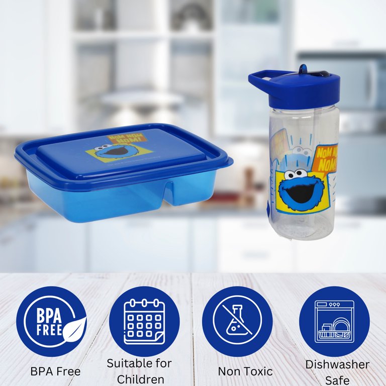  Kids Bento Lunch Box Blue Accessories Kit, BPA FREE