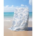 thumbnail image 4 of Blue Floral Beach Towels Oversized Super Absorbent, Garden Petals Flower Botanical Tree Branch Lightweight Bath Towel Quick Dry Sets For Bathroom/Pool/Rv Camping/Beach Play/Gym Room/Picnic 30"x60", 4 of 8
