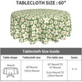 thumbnail image 6 of Round Tablecloth Retro Groovy Flowers Table Cloths Waterproof Table Cover for Wedding Party Dining Holiday Banquet, 6 of 6