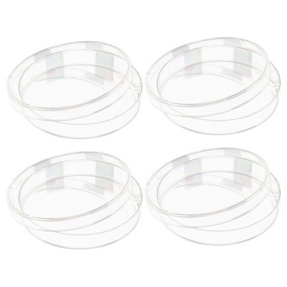 Minkissy 30Pcs Premium Plastic Petri Dish with Lid Transparent for Experiment and Sample Incubation