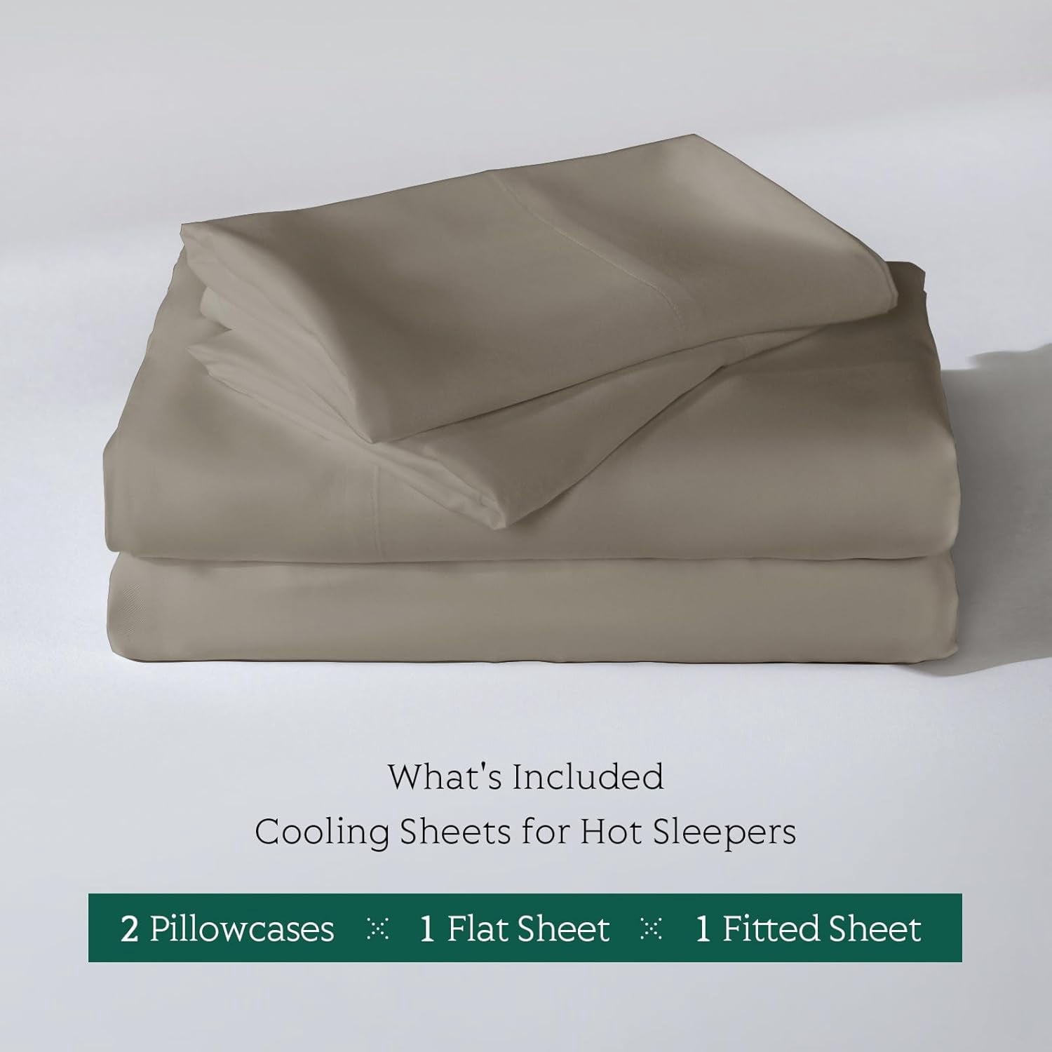 Cooling Sheets Set Queen Size, Viscose Derived from Bamboo for Hot Sleepers | Deep Pocket Up to 16 Inch | Silky Soft & Breathable Bedding - 4PC (Queen, Dark Grey)