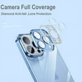 thumbnail image 3 of Luxury Glitter Diamond Camera Protection Case For iPhone 13 12 11 Pro Max X XR XS 7 8 Plus Soft Clear Plating Shockproof Cover, 3 of 4