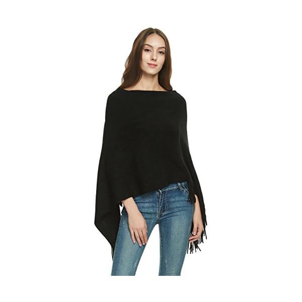 wonima44 Ferand Women's Lightweight Poncho Sweater Versatile Shawl Wraps Holiday Gifts for Women 2024
