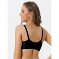 thumbnail image 2 of Unique Bargains Women's Underwire Bra Detachable Adjustable Straps Bralette Black B 38, 2 of 6