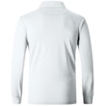 thumbnail image 4 of SPEEDRUN Men's Golf Polo Shirts Casual Business Long Sleeve Polo Shirt for Men Moisture Wicking Dry Quickly Cationic Tennis Golf T-Shirts Light Gray 2XL, 4 of 7