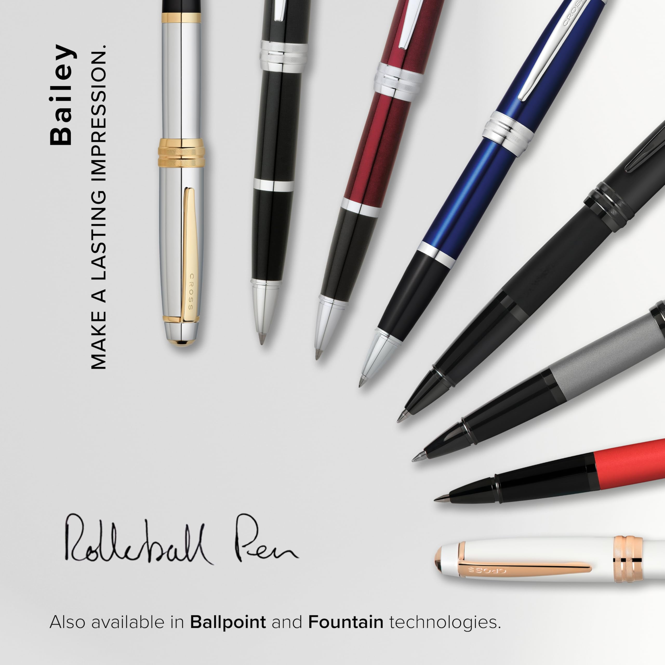 Cross Bailey™ Matte Gray Lacquer Rollerball Pen