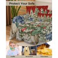 thumbnail image 4 of Red Christmas Tree Sofa Covers for 3 Cushion Couch, Washable Sectional & L Shape Couch Covers for Dogs/Cats/Kids, Xmas Tree Snowflake Bunny Non Slip Sofa Slipcover Futon Cover 71''x150'', 4 of 8