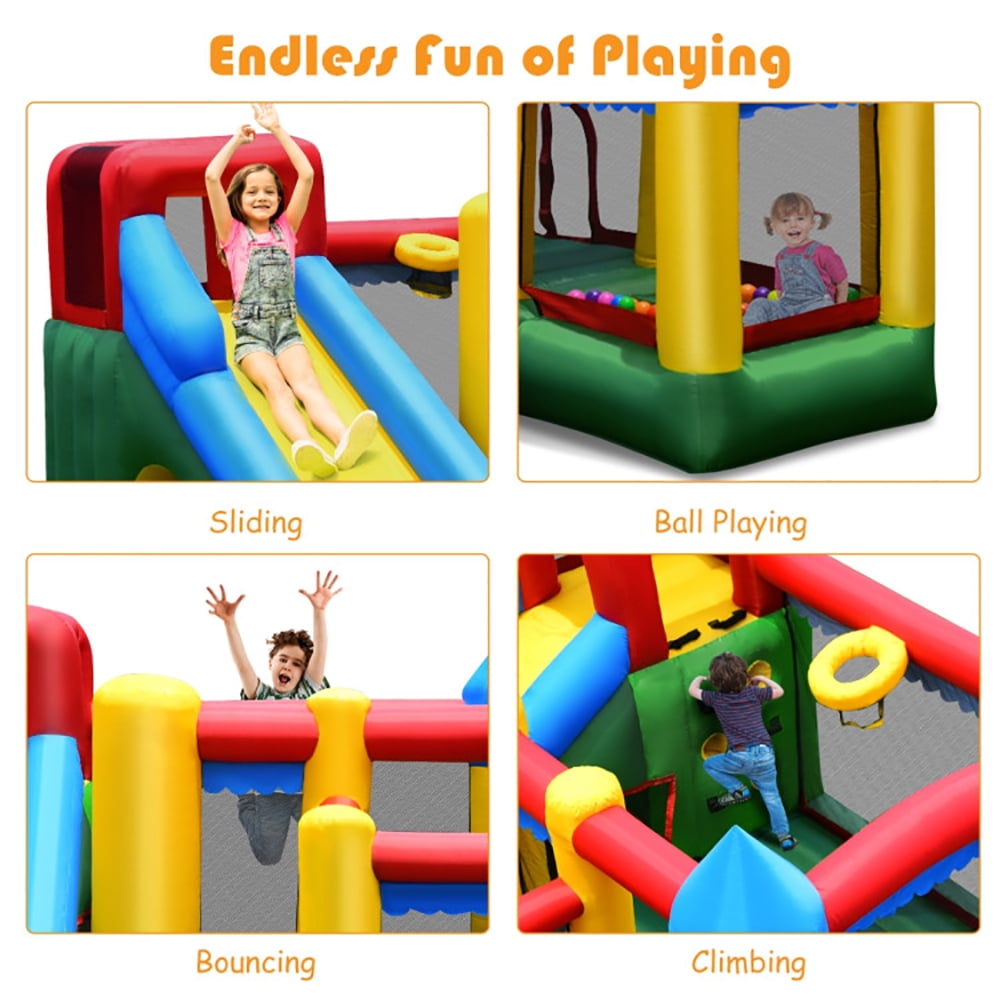Aimee Lii Inflatable Bounce House with Balls and Super Slide, Kids Bounce House for 5-10