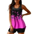 thumbnail image 1 of Two Piece Blouson Tankini Swimsuits for Women Mesh Rushed Modest Bikini Bottom Bathing Suits Loose Fit Swimwear, 1 of 9