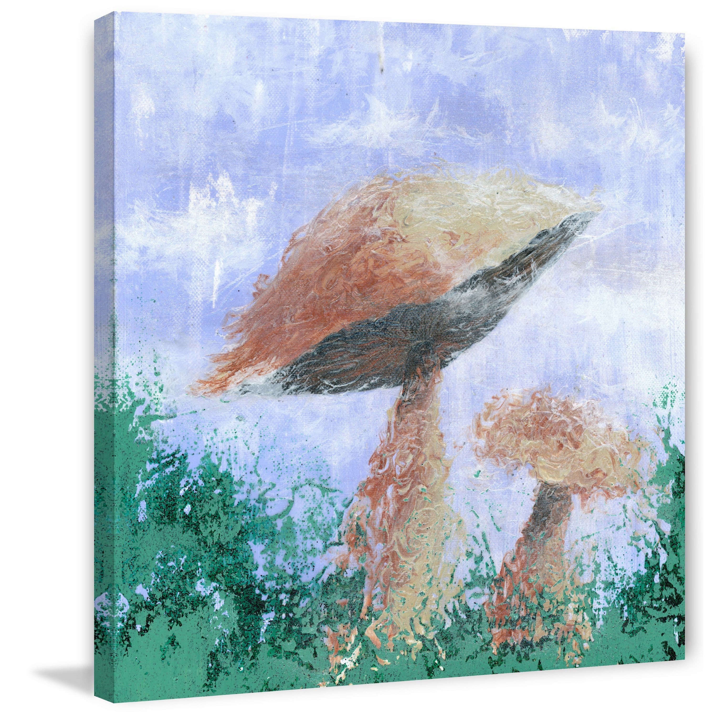 "Mushroom Mist" Painting Print on Wrapped Canvas