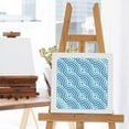 thumbnail image 5 of Wave Wall Texture Stencil Media Backgrounds Decorative Plastic Scallop Edge Border Templates Reusable Spray Paint Art Decor Templates for DIY Furniture Painting on Wood Wall Home 7.1x7.1 Inch, 5 of 9