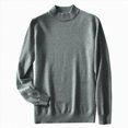 thumbnail image 4 of NOLDARES Mens Mock Turtleneck Long Sleeve Shirts Casual Basic T-Shirt Lightweight Mockneck Pullover for Men(W159-Dark Gray), 4 of 4