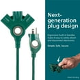 thumbnail image 4 of Philips EZGrip 25FT 16AWG 3-Outlet Extension Cord, Green Indoor/Outdoor, 15A, 4 of 8