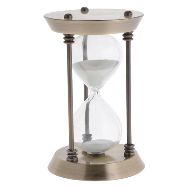 15/30/ Reloj Temporizador de Arena Decoración para Sandglass Office Desk Ornament Oro Baoblaze Reloj de arena del metal