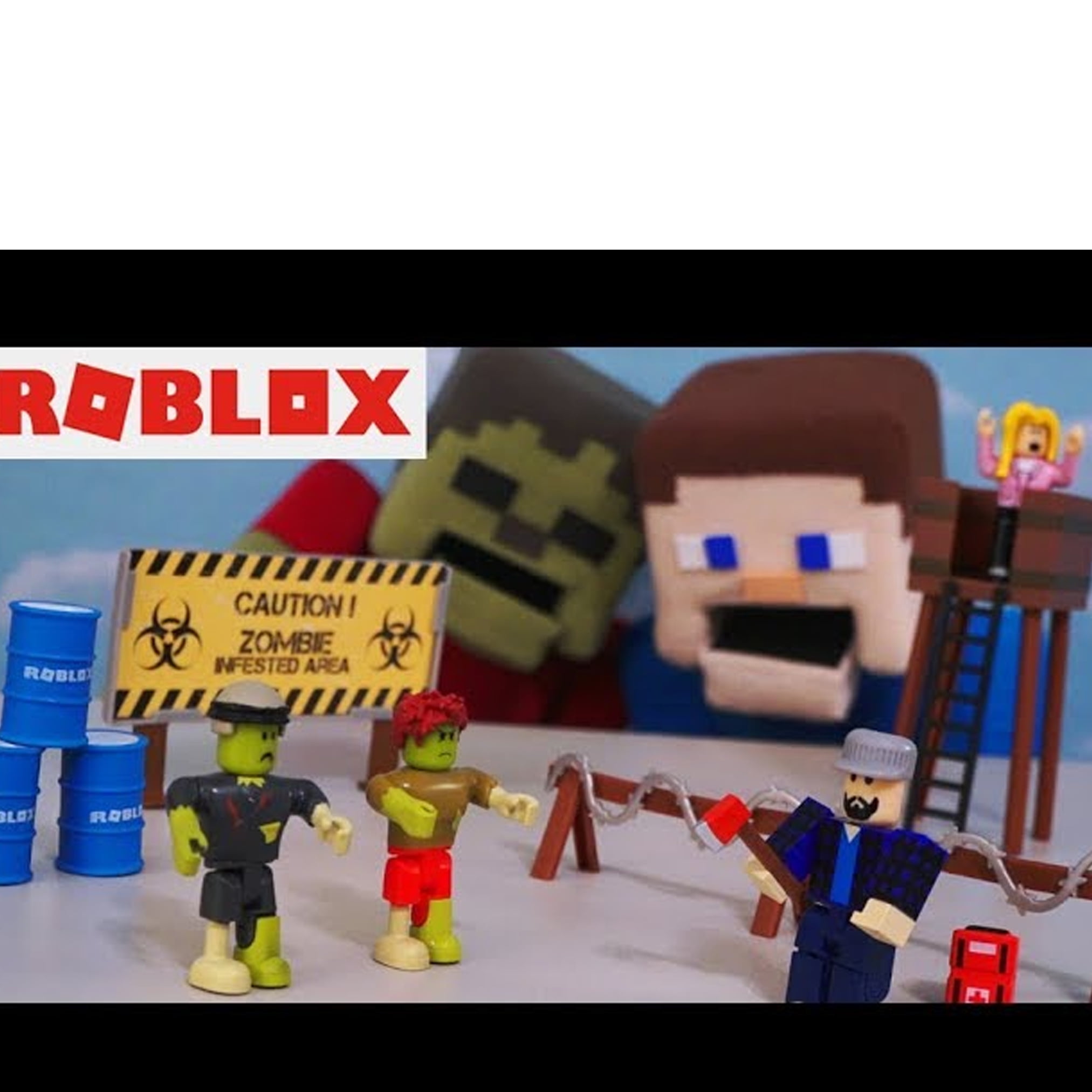  Roblox Zombie Attack Large Playset : Toys & Games