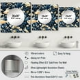 thumbnail image 4 of Designart "Submarine Elegance" Coastal Blue Large Square Mirror - Square Bedroom Mirror Printed Wall Decor - Coastal Square Printed Wall Mirror Art, 4 of 5