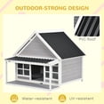 thumbnail image 5 of PawHut Outdoor Dog House for Large Dogs w/ Porch, Roof, Windows, 5 of 9