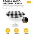 thumbnail image 2 of Black and White Checkered Round Tablecloth, Fitted Table Cover with Elastic for 36"-44" Round Tables, Farmhouse Buffalo Plaid Table Cloth Indoor Outdoor Dinning Party Waterproof Tablecloths, 2 of 6