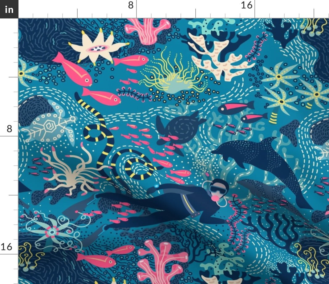 Pink fish fabrics