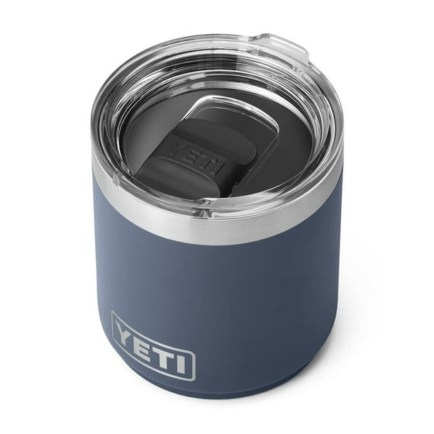 YETI Rambler Lowball 2.0 apilable de 10 oz, aislado al vacío, acero inoxidable con tapa MagSlider, azul marino