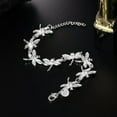 thumbnail image 2 of QQTDFG 925Sterling Silver Zircon Lovely Dragonfly Women Fashion Chains Bracelet 8" H121-default, 2 of 4