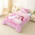 thumbnail image 2 of Manfei Dreamy Princess Twin Comforter Sets,Cute Unicorn Bedding Set,Pink,Pink Reversible,2pcs,1 Comforter and 1 Pillowcase, 2 of 7