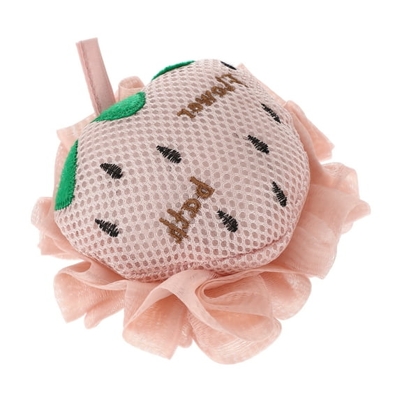 1 Pc Bath Shower Loofah Sponge Body Puffs for Bathroom 5.51"x2.95"x5.12" Pink