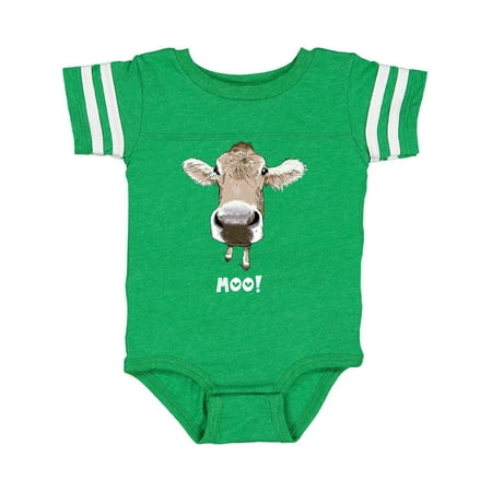 

Inktastic Moo! Cute Brown Holstein Cow Gift Baby Boy or Baby Girl Bodysuit