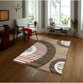 thumbnail image 4 of MDA Home Glamour Gray/Black/White Polypropylene Area Rug - 8'1" Round, 4 of 5